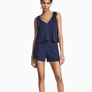 Tie Shoulder Popover Romper